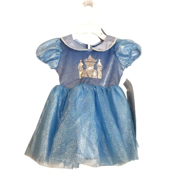 What a Character Light Blue 18M Princess Dress with Castle 3 Piece Set - Picture 1 of 5
